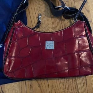 Dooney and Bourke red Croco handbag